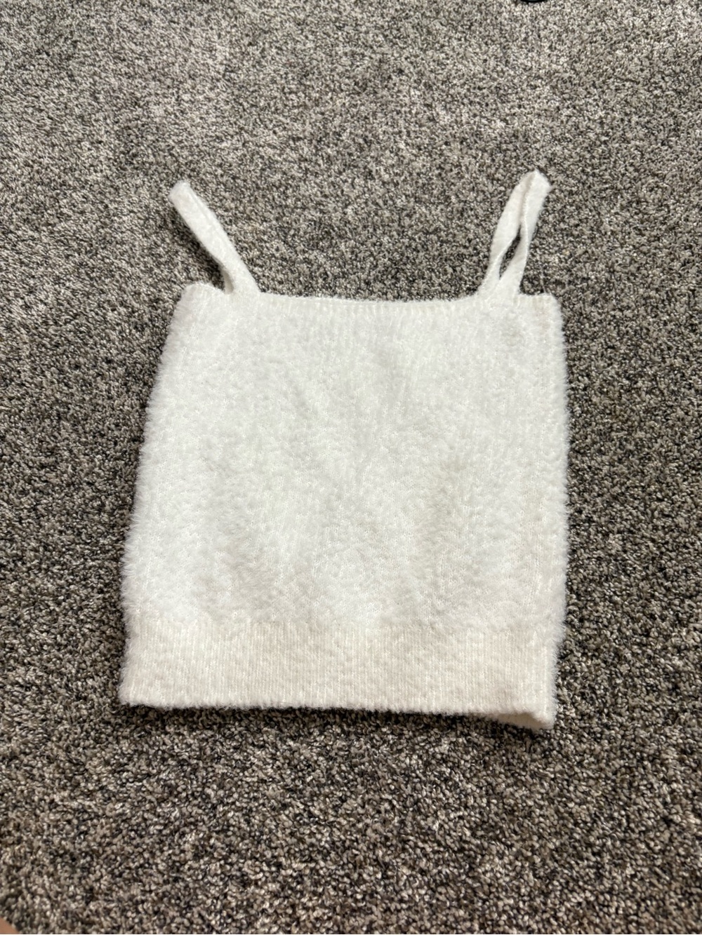 Willow White Fuzzy Tank Top